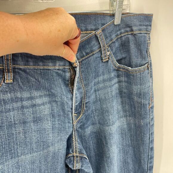 Old Navy Womens Diva Jeans Straight Leg Denim Stretch Medium Wash Blue 12 Long - Picture 9 of 12